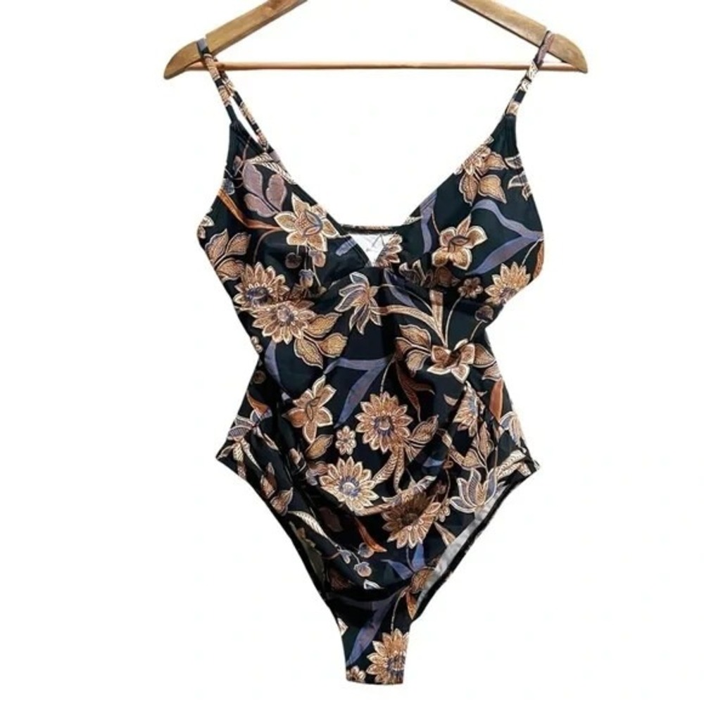 Cupshe Women's Bathing Suit Vintage Floral One Piece Large Swimsuit